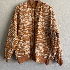 Unique vintage silk Bomber jacket